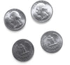Canailles 2-Pack Double-Sided Quarters, 1 Double-Sided Heads Coin And 1 Double-Sided Tails Coin, Cool Novelty Quarter For Magic Tricks Or Pranks
