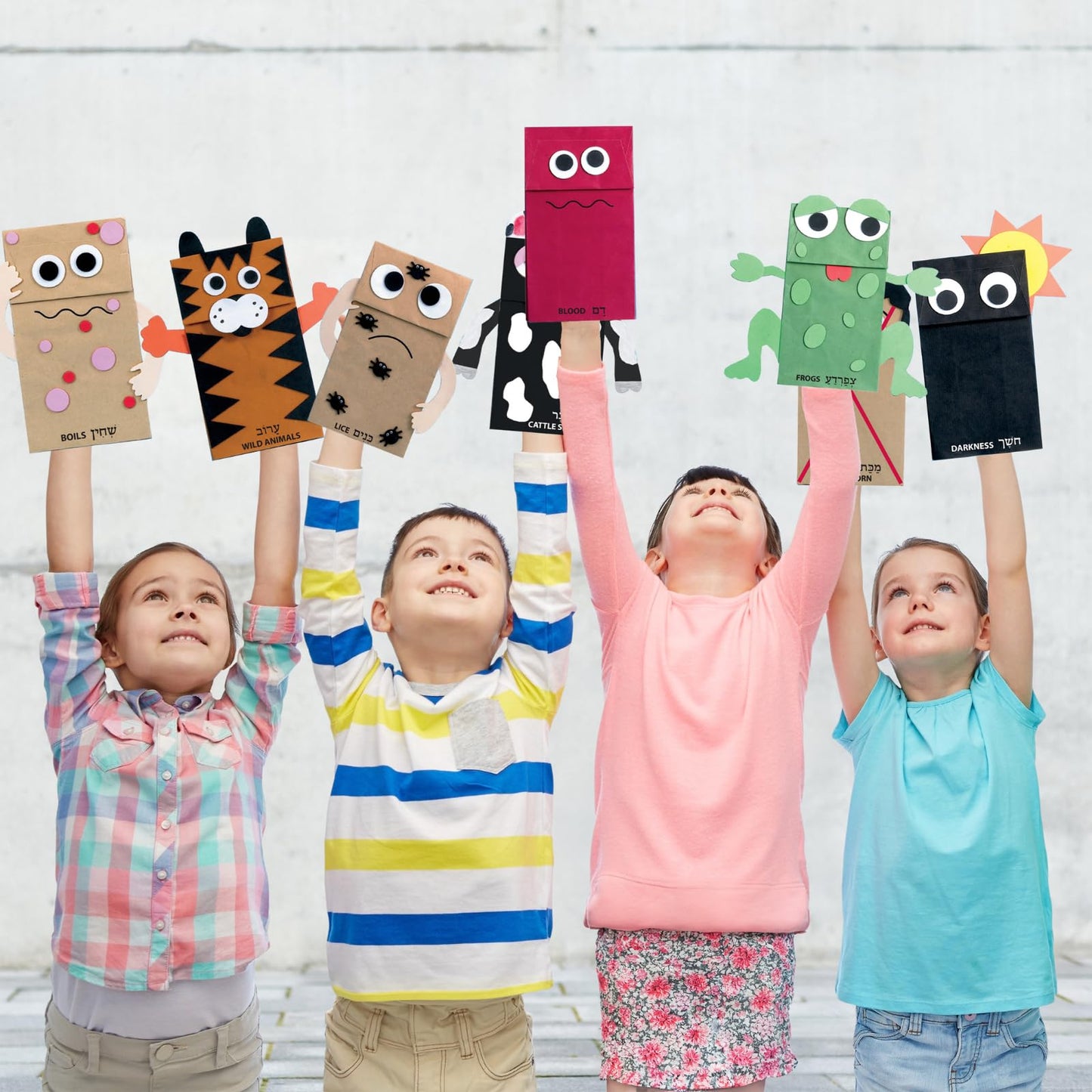 Rite Lite Passover 10 Plagues Puppet Kit - Endless Fun For Kids And Family- For Story Time, Education, Bath Time, And Party Favors