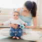 June Garden 6' My First Dumbbell - Plush Baby Rattle Toy - Safe Soft Barbell Workout Toy For Infants Boys And Girls - Pink