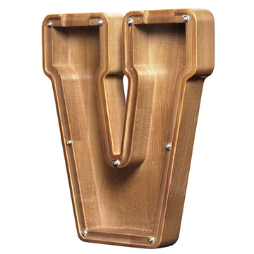 Aorcmitn Wooden Letter Coin Piggy Bank For Boys Girls Kids Toddler Adults Money Bank Best Gift For Friends(9.2Inch-V