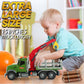 Wenbeier Farm Truck Toy for Kids 15'' Large Timber Truck with Loading Crane and 6 Woods - Log Truck with Sound and Light Gift fo