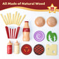 Wooden Play Food for Kids Pretend Hamburger Set Fast Food Toy Play Kitchen Accessories for Toddlers Toy Food Gift for Boys Girls