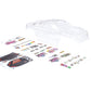 SummitLink Custom Body Clear Unpainted with Stickers Clear Body Compatible for 1/10 Scale RC Car or Truck (Truck not Included) R