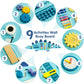 Beright Dinosaur Activity Wall Busy Board Panels, Montessori Sensory Toys, Toddler Learning Activity Center, Perfect For Toddler Playroom & Children'S Daycare, Blue