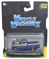 Muscle Machines 1955 Chevy Camaro Pickup - Silver/Blue #02