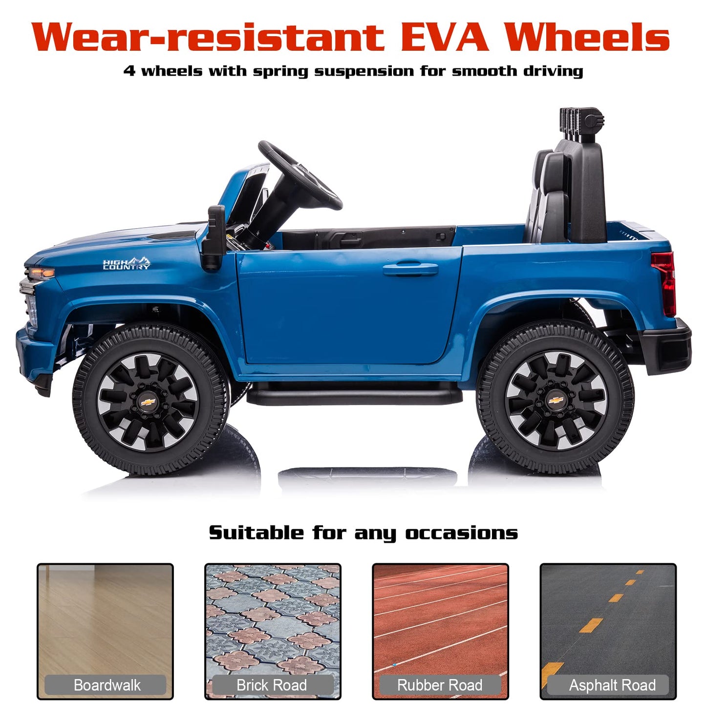 LUIBAS 24V Kids Ride On Car 2-Seater Ride On Toy Truck for Big Kids, Electric Vehicles Ride on Toy Car with Remote Control for B