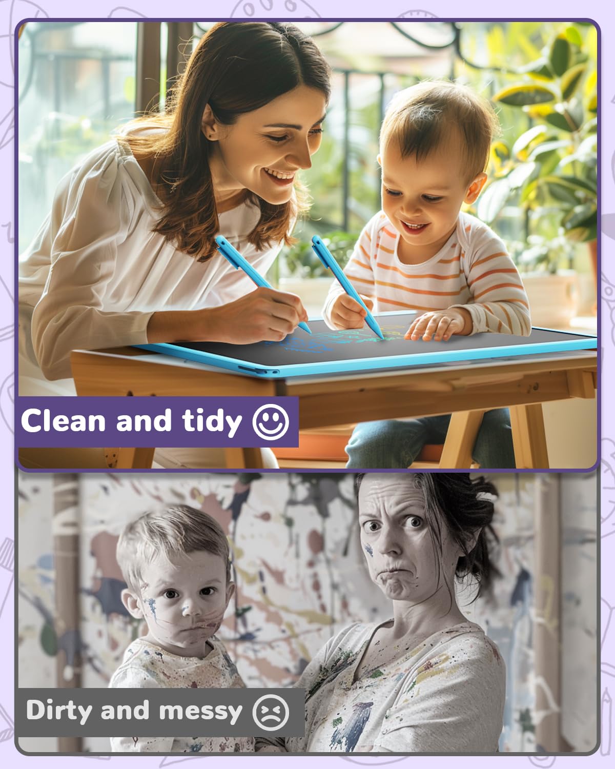 ORSEN LCD Writing Tablet 16 inch - Kids Doodle Board Colorful Drawing Pad Toys for Ages 3-12 Girls Boys Toddler Birthday Gifts,