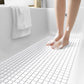 Dexi Bath Tub Shower Mat Non-Slip 16 X 39 Extra Long Bathtub Mats, Suction Cups, Drain Holes, Machine Washable Bathroom Mat, Whi