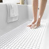 Dexi Bath Tub Shower Mat Non-Slip 16 X 39 Extra Long Bathtub Mats, Suction Cups, Drain Holes, Machine Washable Bathroom Mat, Whi