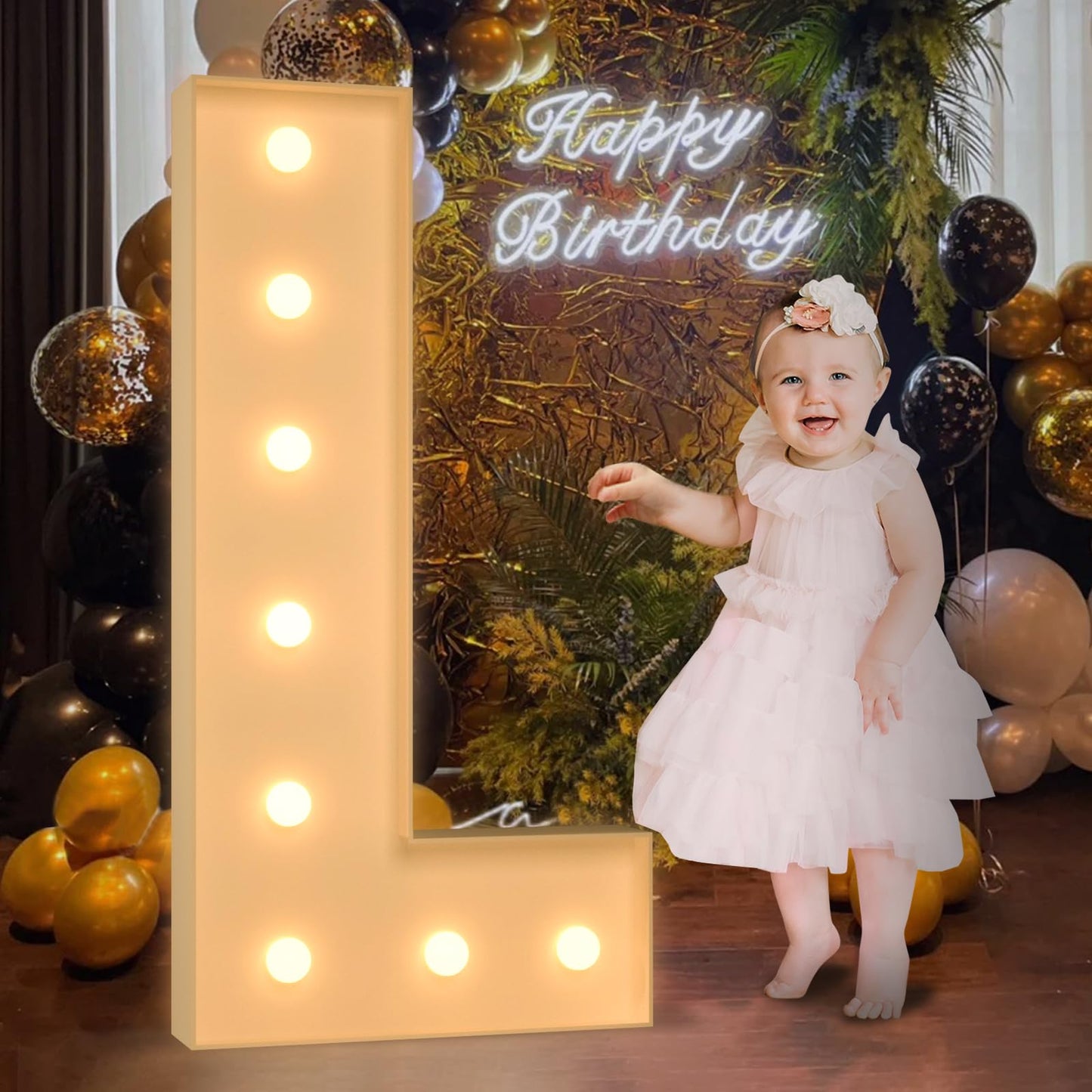3Ft Marquee Light Up Letters, Large Marquee Letters L For Party Decorations, Big Baby Letters For Baby Shower Birthday Party Dec