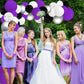 Purple Black Balloon Arch Garland Kit, 127 Purple Black White Balloons Metallic Silver Confetti Balloons For Birthday Wedding Gr