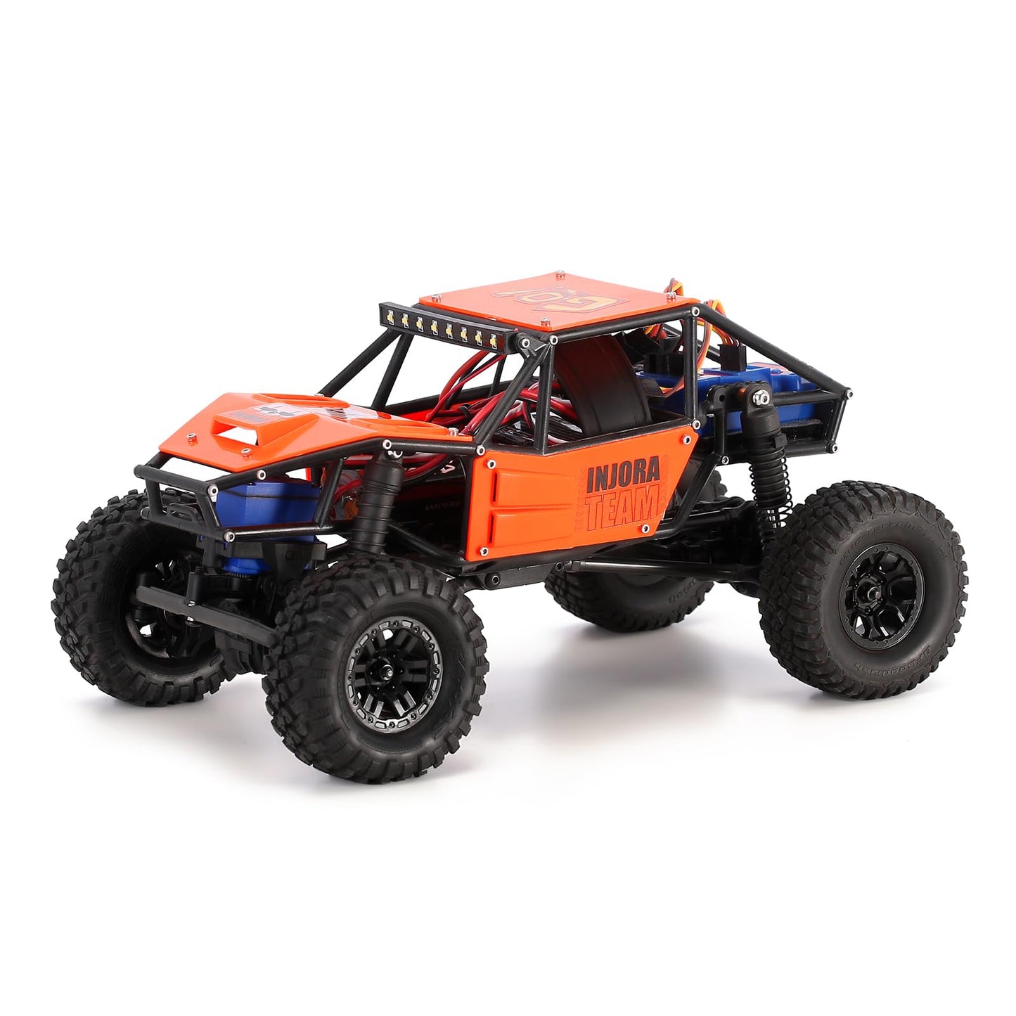 INJORA Rock Tarantula Nylon Buggy Body Shell Chassis Kit for TRX4M 1/18 RC Crawler Upgrade(Orange)
