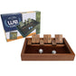 WE Games Shut the Box Game Wooden - 9 Number Flip Tiles with Dark Stained Wooden Box  Board Game for Game Night  Math Games  Clackers  Family Games  mature-themed Dice Games  Board Games for mature-themeds  11 inches