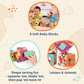 B. Toys Soft Fabric Building Blocks - Educational ABC Blocks for Toddlers, Multi-Color, Model BX1661Z, Textured Shapes, 6 Months+