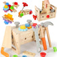 Vextronic Kids Tool Set, Wooden Toddler Tool Set with Tool Box/Bench, Montessori Toys for 1 2 3 4 5 6 Year Old, Play Toy Tools K