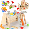 Vextronic Kids Tool Set, Wooden Toddler Tool Set with Tool Box/Bench, Montessori Toys for 1 2 3 4 5 6 Year Old, Play Toy Tools K