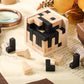 Yilloog Wooden Puzzle Games Brain Teasers Toy Educational 3D Logic Puzzles  Brain Teaser Intellectual Removing Assembling Puzzle Gift for Party mature-themeds(Cube)