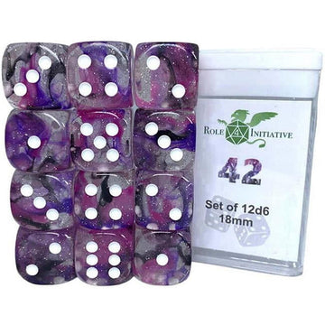 Role 4 Initiative D6 18Mm 42 W/White (12)