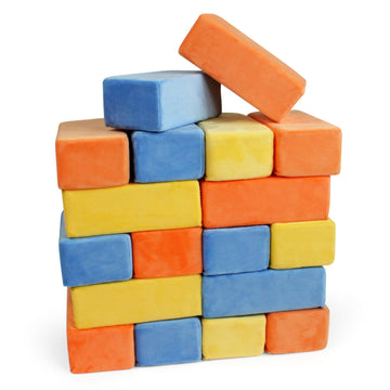 Plush Blocks - The Original Premium Plush Building Block For Kids - Certified Safe Foam Blocks In Luxuriously Soft Fabric Covers