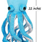 Ice King Bear Cute Big Eyes Octopus Large Stuffed Animals Plush Toy 22 Inches (Blue)