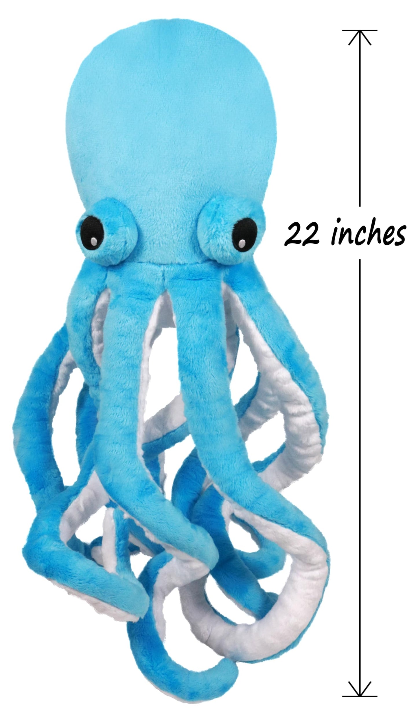 Ice King Bear Cute Big Eyes Octopus Large Stuffed Animals Plush Toy 22 Inches (Blue)