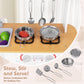 Costzon Play Kitchen for Kids, Wooden Toy Kitchen Set with Blackboard, Faucet, Sink, Oven, Microwave, Dishwasher, Accessories, P