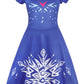 Sukyfecde Princess Costume Dress For Toddler Girls Halloween Cosplay Birthday Dress Up Role Play Outfits 9-10 Years Dark Blue
