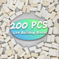 Huizdq 200 Piece Classic Building Bricks, 2X4 Building Blocks Stem Creative Building Toys, White