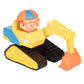Blippi 3' Vehicles 4-Pack Toy Playset - Construction Excavator, Mobile, Fire Engine, Garbage Truck - Officially Licensed - Easter Basket Stuffer Gift For Preschoolers, Kids, Boys & Girls - 3+