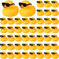Chivao 48 Pcs Mini Rubber Ducks Bath Duck In Bulk 48 Sunglasses Toy Set Christmas Valentine Duck Gift Bath Toy Bathtub Toys For 