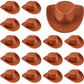 40 Pieces Plastic Mini Cowboy Hat Cowgirl Hat For Crafts Western Hat Miniature Cute Doll Hat Tiny Party Hat Toy Doll Party Accessories For Shooters Pretend Play Dollhouse Decorations(Brown)