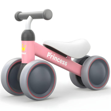 Bekilole Baby Balance Bike For 1 Year Old Girl Gifts, 10-24 Month Toddler Balance Bike, 4 Silent Wheels Pre-School First Ride On Toys, 1St Birthday Gifts