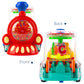 Berry President Transparent Electric Gear Train Toy With Flashing Lights And Music, Battery Operated Bump Go Toys (Dark Blue)