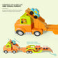Wanborns Car Toys for 18M+ 2 3 4 5 Years Old Kids, 24in Friction Powered Kids Play Truck with 4pcs Small Car, Best Gift Choice f