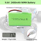 Tosiicop 9.6V 2400mAh NiMH Battery - RC Car Rechargeable Battery AA with Tamiya KET-2P Plug and USB Charge Cable for RC Car Spar