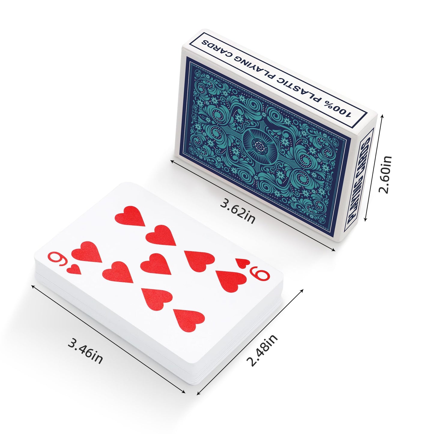 Timenued Plastic Playing Cards 6 Pack,Waterproof Playing Cards Bulk For Adults,Flexible And Easy Shuffle,6 Decks Of Poker Cards