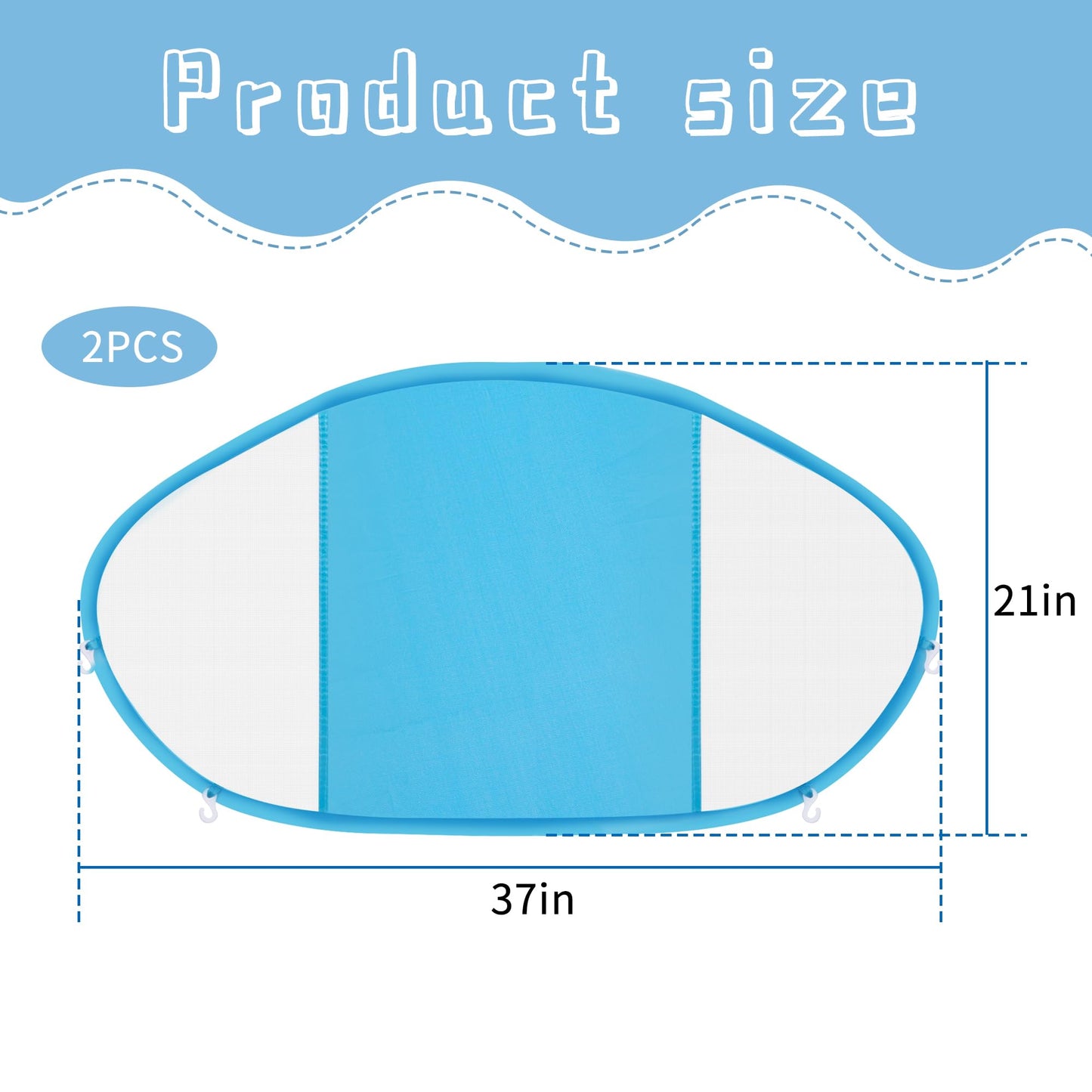 Adnee 2 Pack Baby Swim Float Removable Canopy-Sun Protection Canopy for Baby-UPF50+ Proof Canopy-Sunscreen Coating,Compatible fo