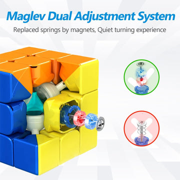 Moyu Rs3M 2021 Magnetic Speed Cube Maglev Version(Upgraded), Speed Cube 3X3 Sticker-Less Quieter Turning, Magnetic Cube Professi