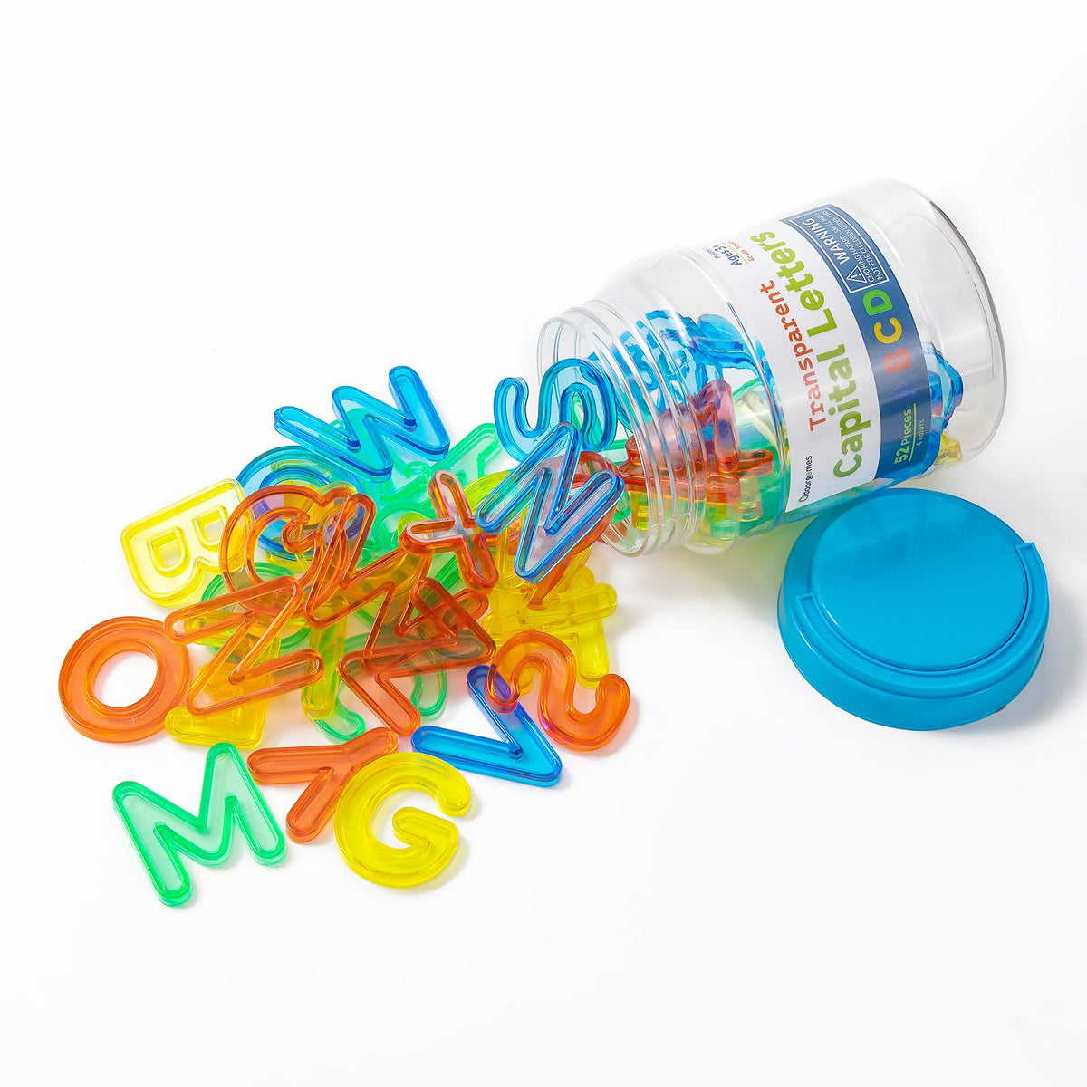 Odoorgames 52 Pcs Translucent Capital Letters - Light Table Toys, Mani ...