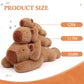 TITQWOP 12in Weighted Capybara Plush - Ultra-Soft Cotton Stuffed Animal in Paddle-style Capybara, Perfect Gift for Kids and Adults