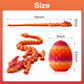 FYEFKJSA 3D Printed Dragon Eggs with Dragon Inside - 12Inch Articulated Fidget 3D Printed Animals  Interesting Decorative Gift  Easter Basket Essentials Stuffers (Random Twilight Mountain Range)