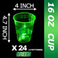 mishunyus 24 Pcs Glow St.Patricks day Cups,St.Patricks Day Party Supplies,Shamrock Party Cups for Party Decorations,Party Favo