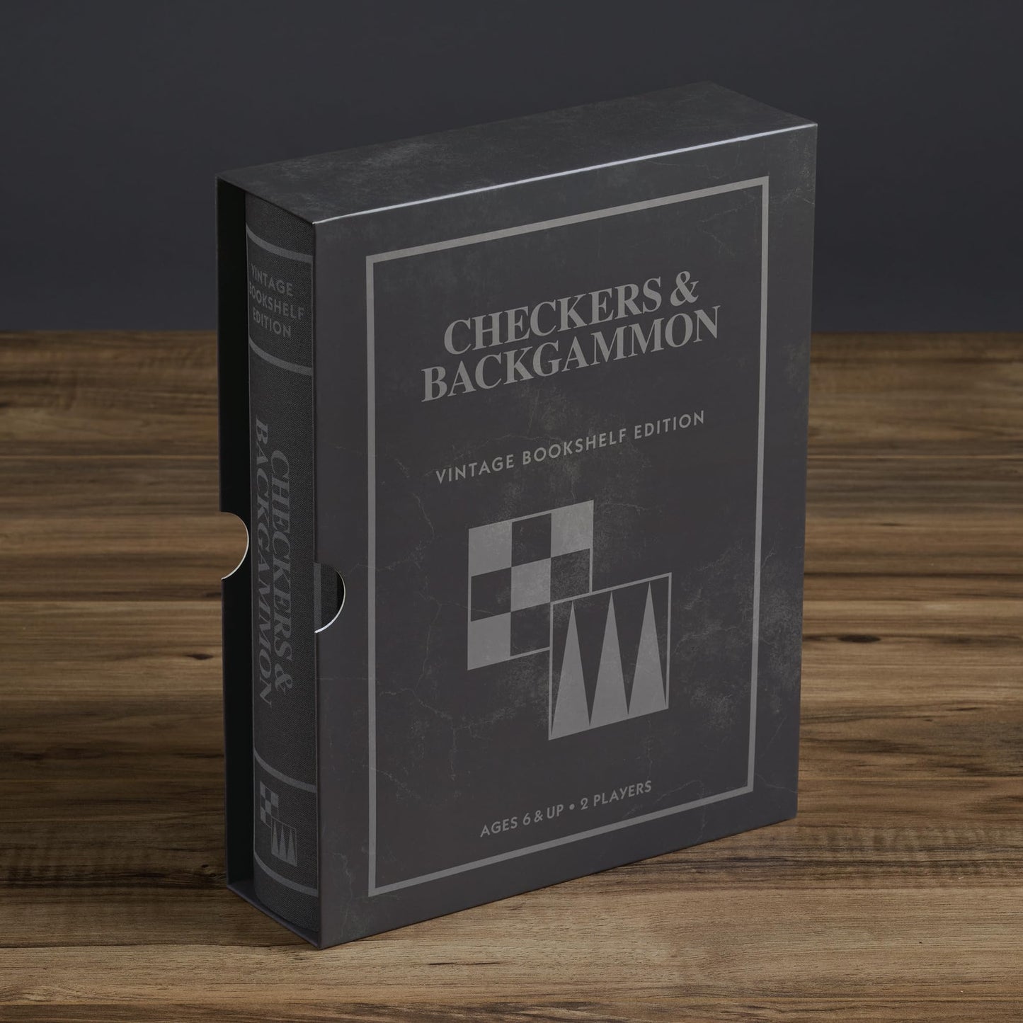 Ws Game Company Checkers And Backgammon Vintage Bookshelf Edition
