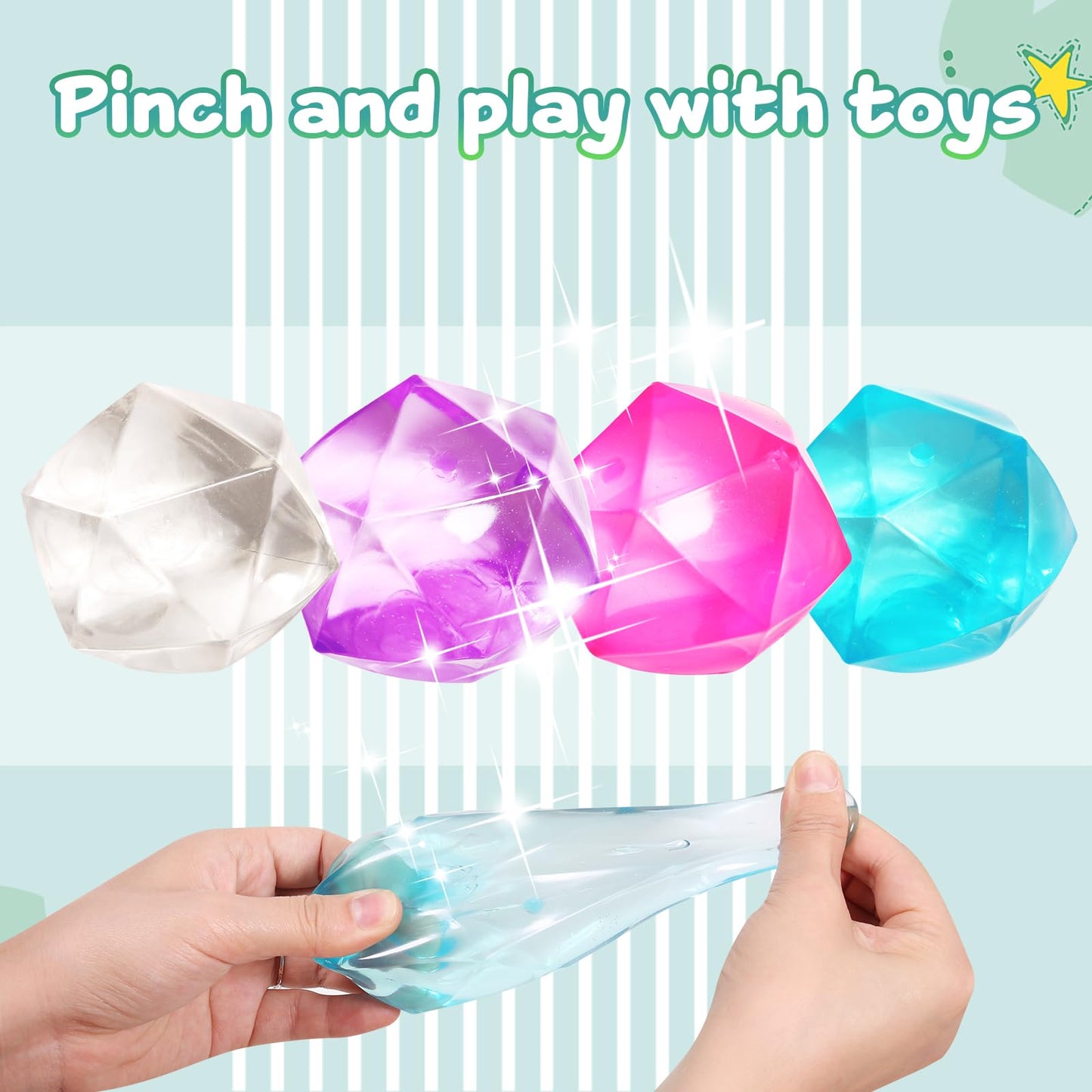 1Pcs Masonry Ice Squishy Stress Balls-Stress Cube -Diamond Sugar Balls Slow Rise-Sensory Fidget Toy For Your Best Mellow And Chi