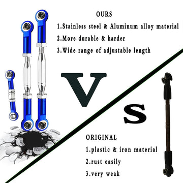 (2025 Upgrade) 78-108Mm Stainless Steel Turnbuckles/Camber Link For 1/10 Traxxas Slash 4X4 Vxl/Rustler Vxl 4X4 /Stampede 4X4 Vxl
