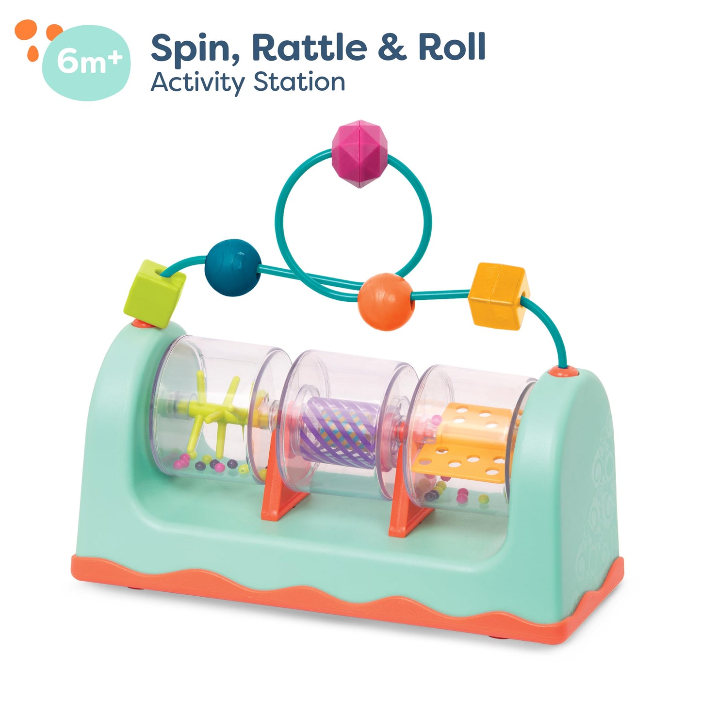 B. Toys- B. Baby- Bead Maze- Baby Activity Station – Developmental Interactive Baby Toy – Balls, Spinners – Sensory Toys For Babies –Spin, Rattle & Roll- 6 Months +T