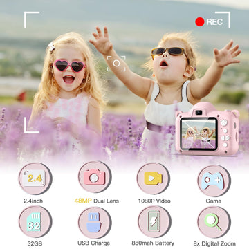 Megnut Kids Camera Koala Toys For 3-9 Years Girls Boys Toddler Digital Selfie Camera Video Camcorder Christmas Birthday Gifts Fo