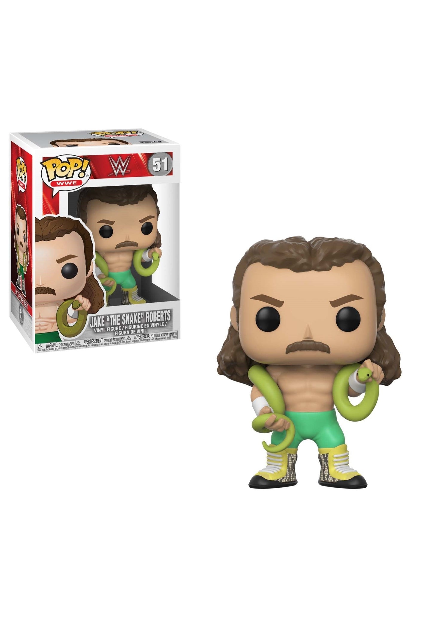 Funko POP! WWE Jake The Snake Collectible Figure, Multicolor, Vinyl, Model 29030
