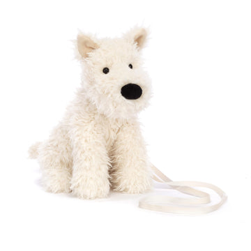 Jellycat Munro Scottie Dog Plush Bag  9 inches - Crossbody and Shoulder Purse - Fun and Unique Handbag