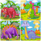 Fiddlys Fiddly s Wood Jigsaw Puzzles for Kids & Children - 9 Pieces (Pack of 12 - Animals+Dinos+Sea) Age 3+